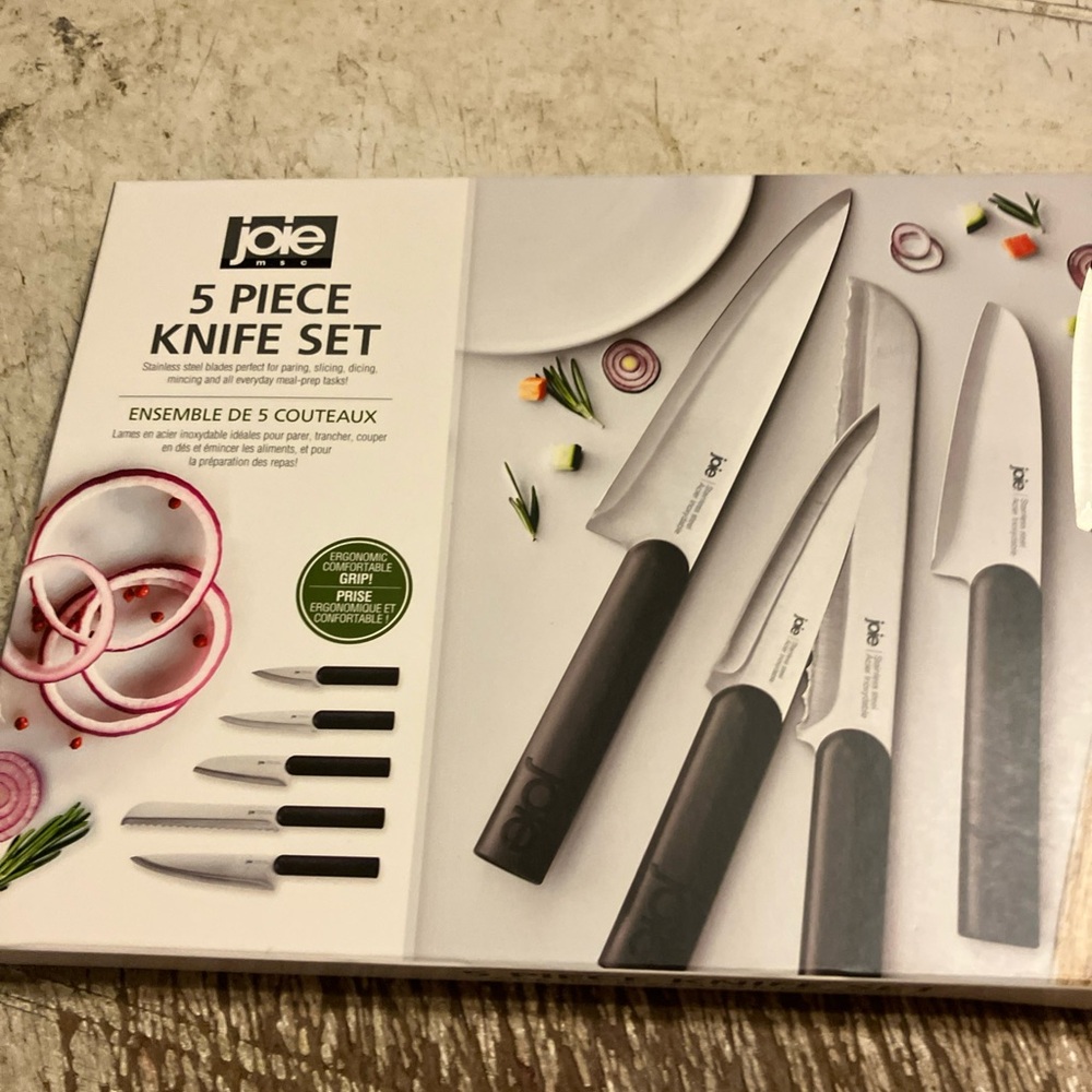 Joie 5 Piece Knife Set with Black Handles